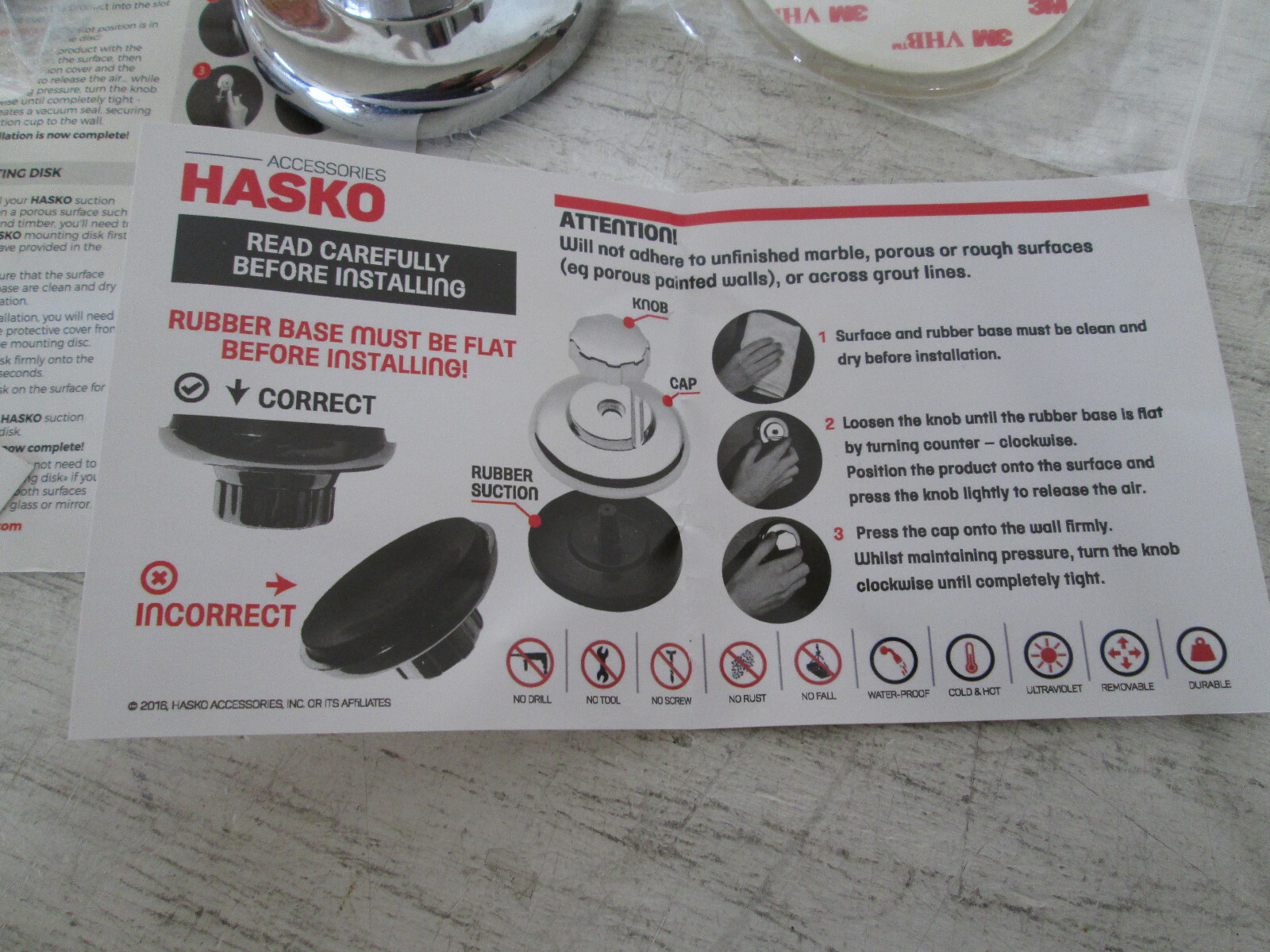 Hasko Corner Shower Caddy & Toilet Paper Holder, Suction Cup, New eBay