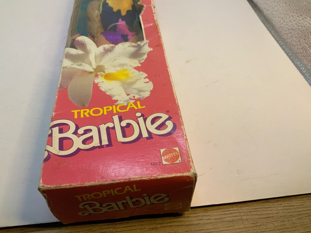 VINTAGE 1985 TROPICAL Barbie Doll #1017 Longest Hair Ever! Box