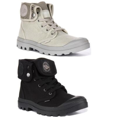 Palladium Baggy Herren Schnürstiefeletten Canvas Schwarz UK Größe 6-12