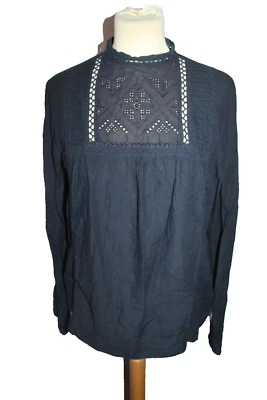 HAUT TUNIQUE AJOUREE FEMME °°° PROMOD °°° TAILLE 40 . BRODERIES - Photo 1/4
