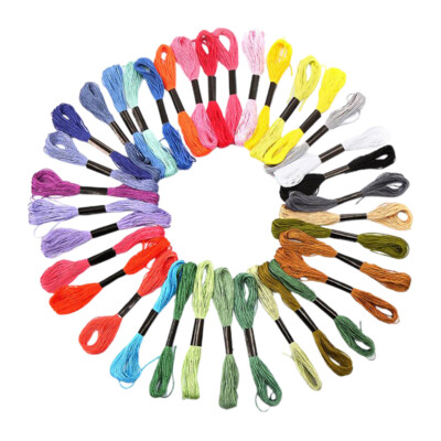 24/36 Farben Stickerei Kreuzstich Fäden Armbänder Schnur Handwerk Zahnseide 6Strang