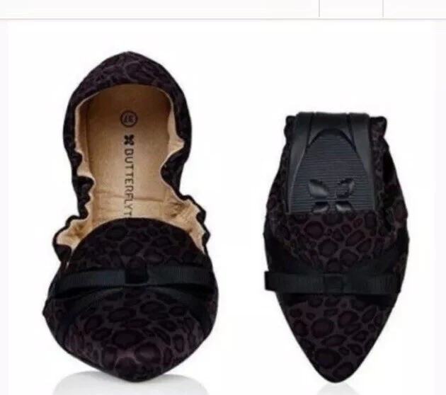 Nuevo en caja Butterfly Twists JAMIE Plegable Cómodo Ballet Pisos Tostado Leopardo Talla 6 EU 37 Foto 4 de 4
