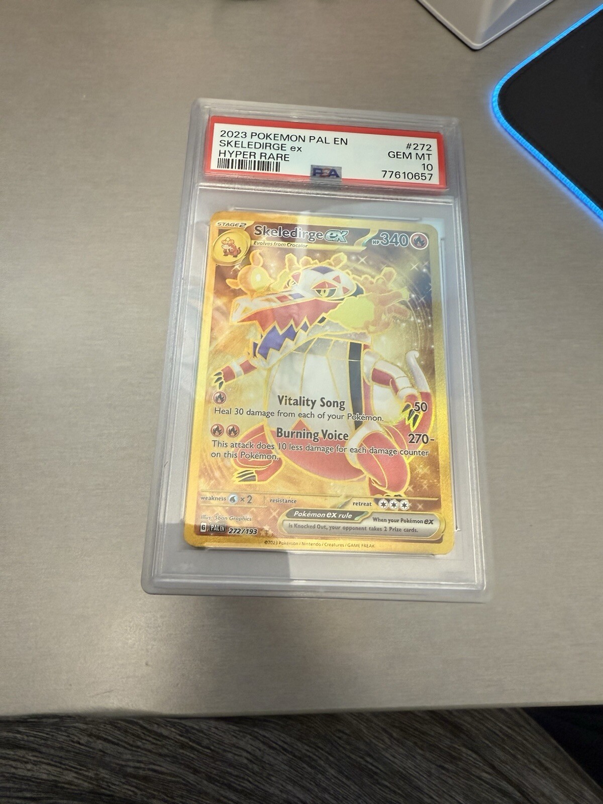 Pokémon TCG Skeledirge ex Scarlet & Violet - Paldea Evolved 272 PSA 10 GEM MT