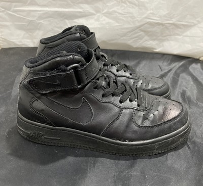Nike Air Force 1 Mid All-Black Athletic Sports Shoes Youth Size 5 Y (314195-004) | eBay