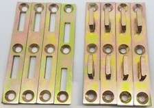 4" Inch Zinc Plated Steel Bed Rail Fastener KIT bedfasts brackets hooks holes mo