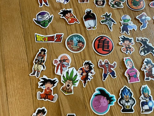 96 Pcs Vinyl Stickers Dragon Ball Z Anime Super Saiyan Assorted Sticker Decals - Picture 5 of 8