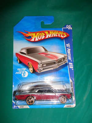 Hot Wheels Faster Than Ever '10 '67 Pontiac GTO #134 Die Cast 1:64 Scale
