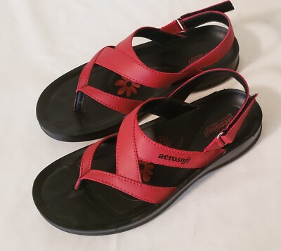 Aerosoft  Red Thong Sandals   Size 8.5 US.   39  EURO