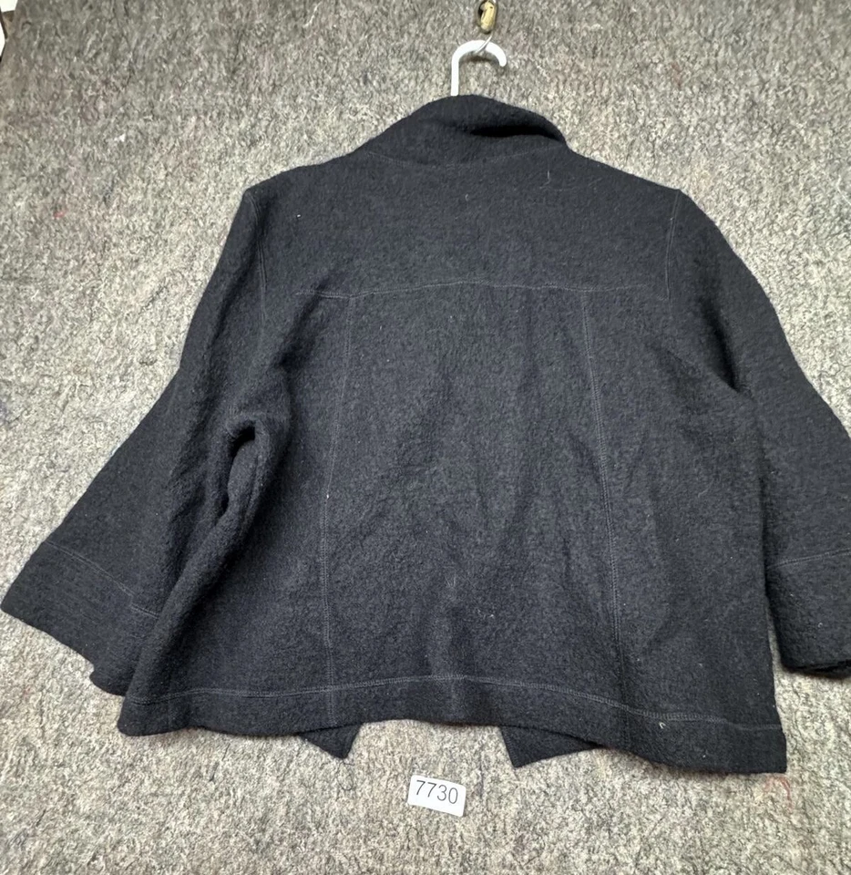 Cárdigan Sandro Suéter Lana Recortado Negro Botón Talla L Foto 2 de 4