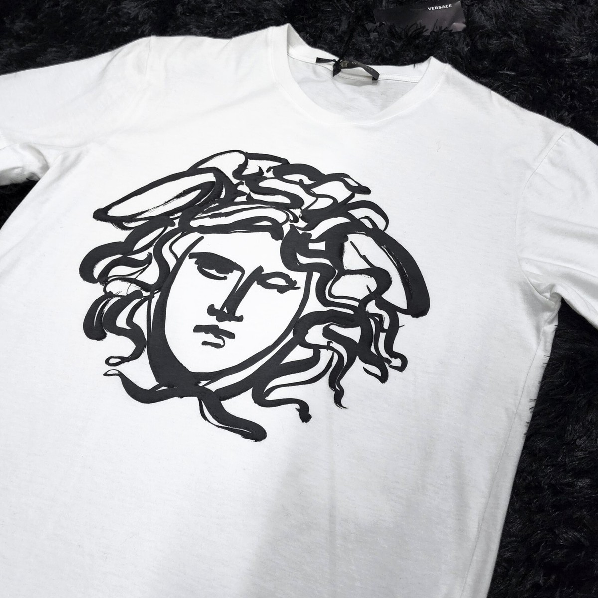 Versace Men's Painted Medusa Head T-shirt White | Size M | MSRP