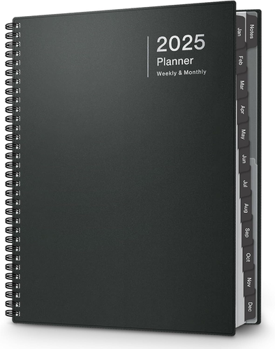 2025 Planner Weekly Monthly, 8.5X11 (Gray), Jan 2025 to Dec 2025 Large Yearly Pl
