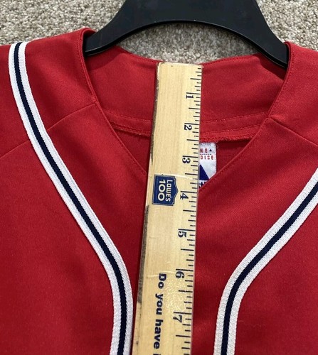 Majestic MLB Mens Atlanta Braves Edgar Renteria Red Alternate Jersey Size 2XL - 第 8/12 張圖片