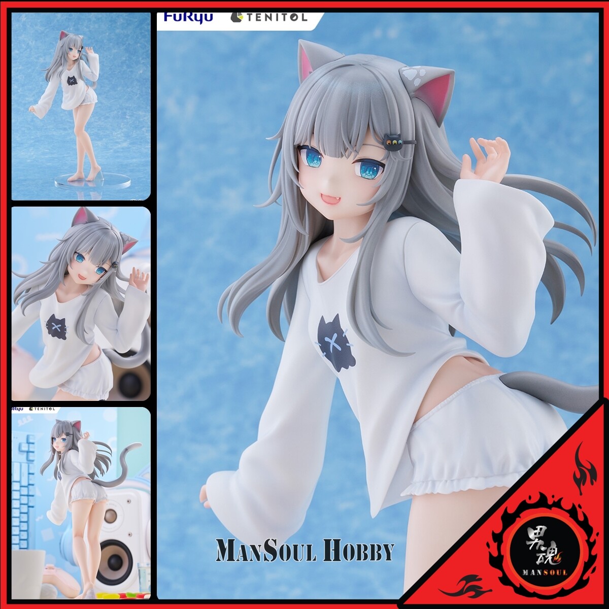 NEW AUTHENTIC FuRyu TENITOL TALL Nachoneko Complete Figure