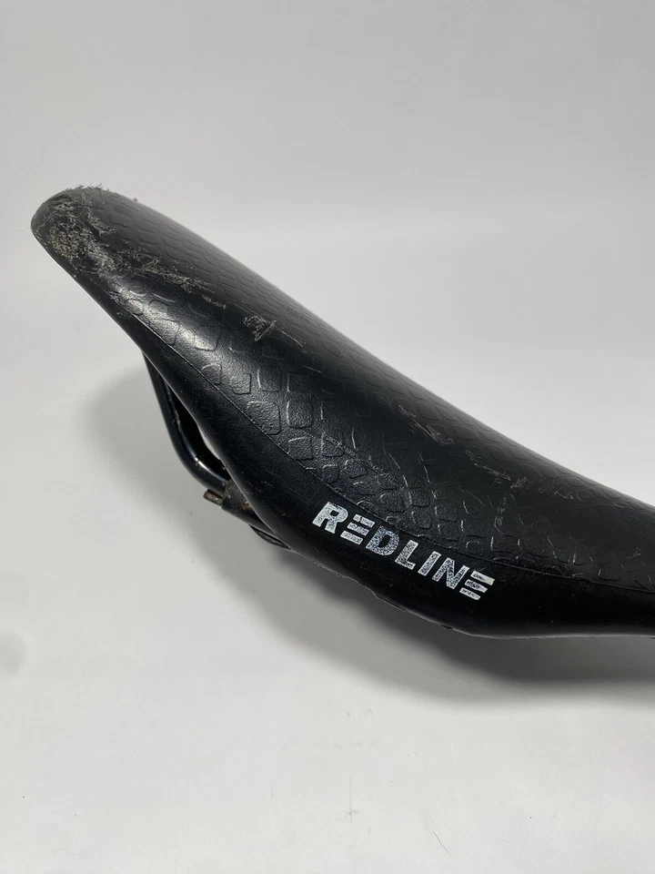 Asiento de carreras BMX Redline negro silla de montar RL Old Mid School años 90 plástico velo 247 pat Foto 4 de 4