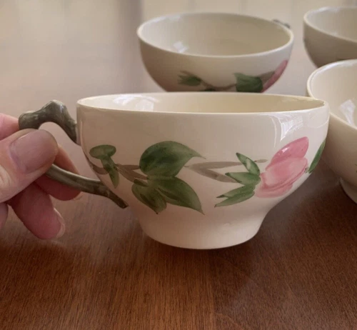 Vintage Franciscan Dinnerware (4) Desert Rose Coffee Cups Made In England-EUC!