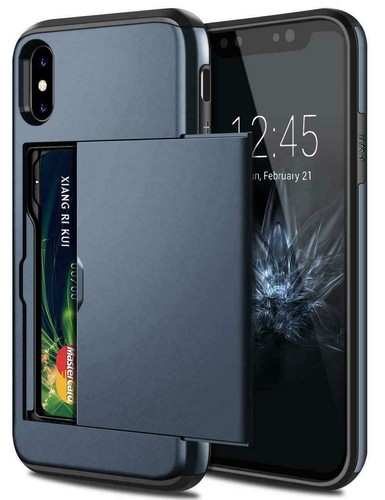 For iPhone SE 12 11 Pro XS Max X XR 7 8 Plus Heavy Duty Wallet Armor Case Cover - Foto 14 di 21