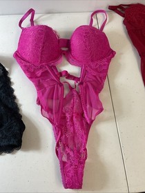 5 Piece sz S LOT Victorias Secret Bra Panties, Teddy Lingerie Some NEW lacy Sexy