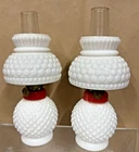 New ListingMilk Glass Hobnail Mini Oil Lamp Set of Two vintage Japan Glass