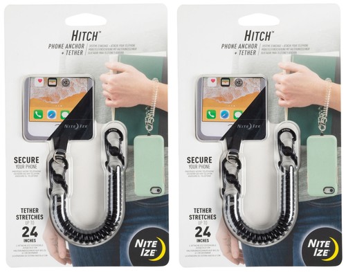 Nite Ize Hitch Phone Anchor + Tether - Black/Black (2-Pack) - 第 1/7 張圖片