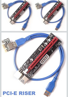 Dracaena.io 2 Pack PCIE Riser Adapter Card for GPU Crypto Mining16X to 1X