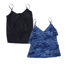 Magicsuit Women's Ruffle Tankini Swim Top Soft-Cup V-Neck Support Swim Separates