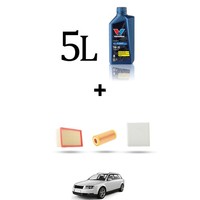 Hoffcar Wartungskit 3 Filter Und 5L ÖL FüR Audi A4 (B6,B7) 2.0 Tfsi 125KW