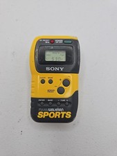 Sony SRF-M70 Sports Walkman FM/AM Radio Yellow Belt Clip Work No headphones