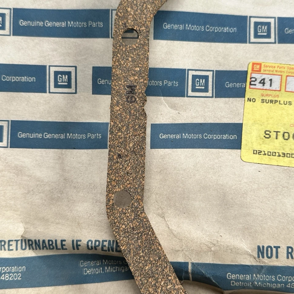 4-Nuevo GM 1242781 Junta de cárter de aceite Buick 300 340 350 V-8 Lesabre Skylark Century Foto 3 de 4