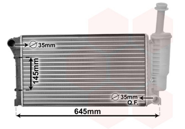 VAN Wezel WasserküHler MotorküHler Mechanisch GefüGt FüR Fiat Panda 169 1.1-image