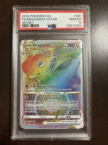 Dragonite VSTAR 081/078 Pokemon Go PSA 10 GEM MINT