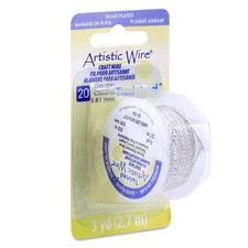 Artistic Wire Twisted Silver - 20 Gauge, 3yd