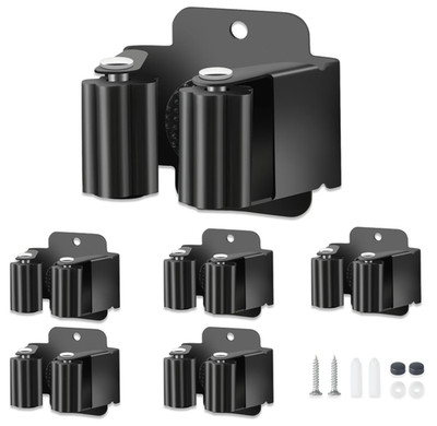 5PCS Broom Holder Wall Mount, Upgraded Heavy Duty Mop and Broom Holder Wall 5