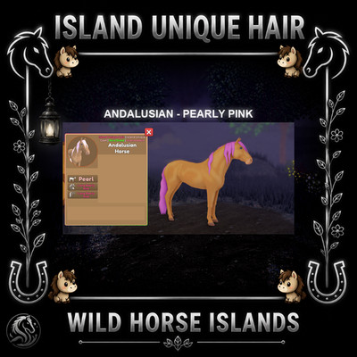 Wild Horse Islands - Andalusian Rcs Horse IUH Island Unique Hair Choose Hair