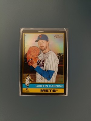 2025 Topps Heritage High Number Griffin Canning #608 Chrome Black 28/76 Mets