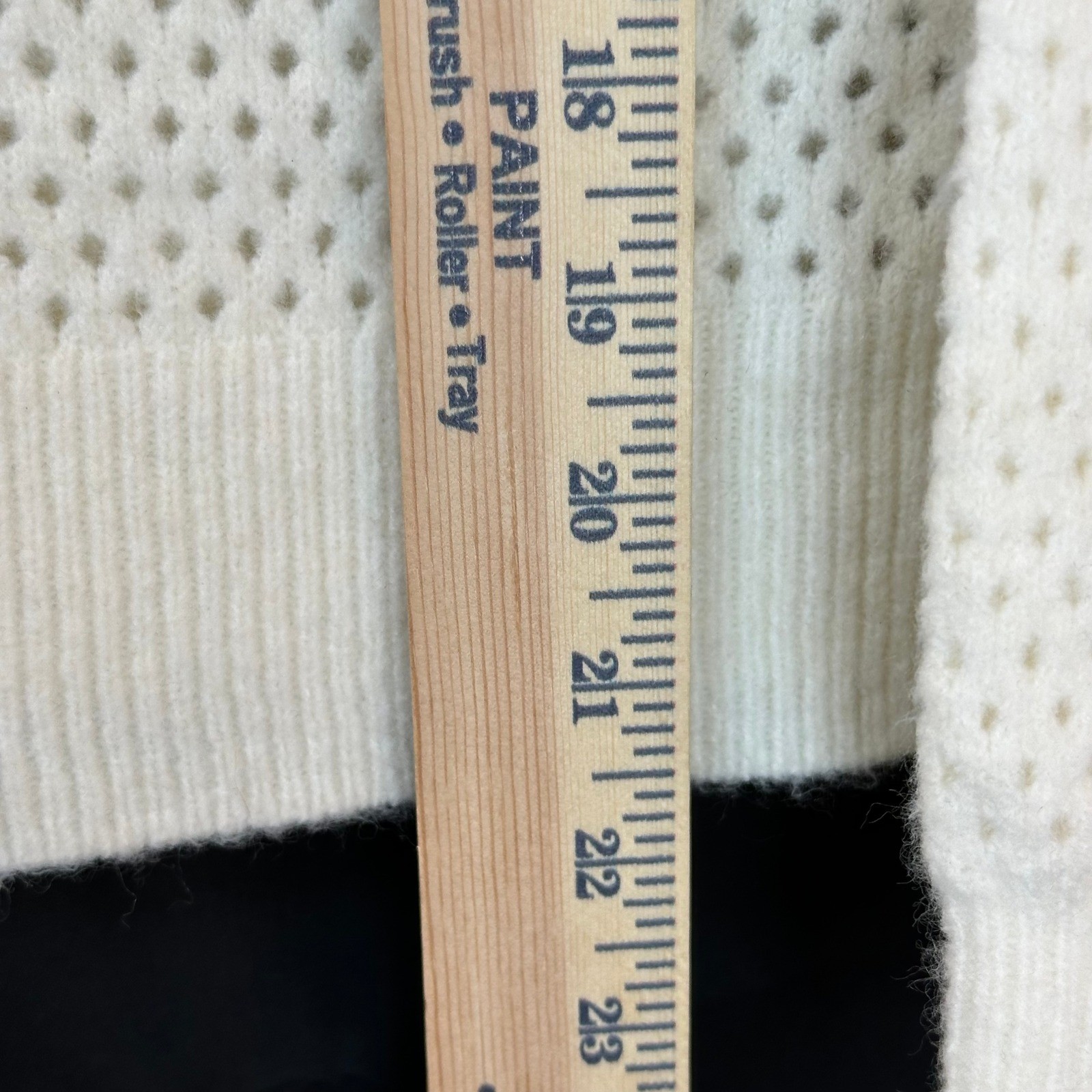 Universal Thread Cream White Pointelle Quarter Zi… - image 5