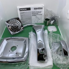 Moen Single Handle 1-Spray Tub and Shower Faucet Kit Chrome No Valve
