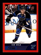 600. 2013-14 score . #454 Ian Cole . Red Border Parallel panini . PWE .