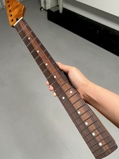 Stainless steel 22fret Rosewood Roasted Flame Maple Electric Guitar Neck Satin