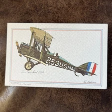 Roy Anderson Art Airplane Jet Postcard DeHaviland D H 4 Johns-Byrne 1973 US Mail