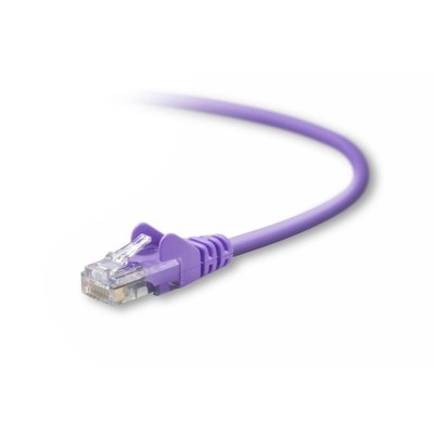 Belkin A3L791-05-PUR-S Cat5E Snagless Patch Rj45 M/M Cable 5 Ft Purple ...