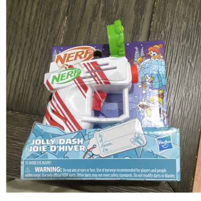 NERF Jolly Dash Dart Blaster Hasbro Holiday Edition 2023 Age Level 8-11 Years