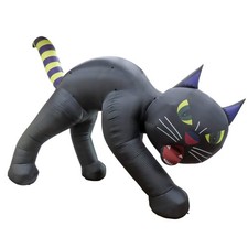 20 ft. Halloween Black Cat Inflatable Decoration with LED Lights, Plug-In