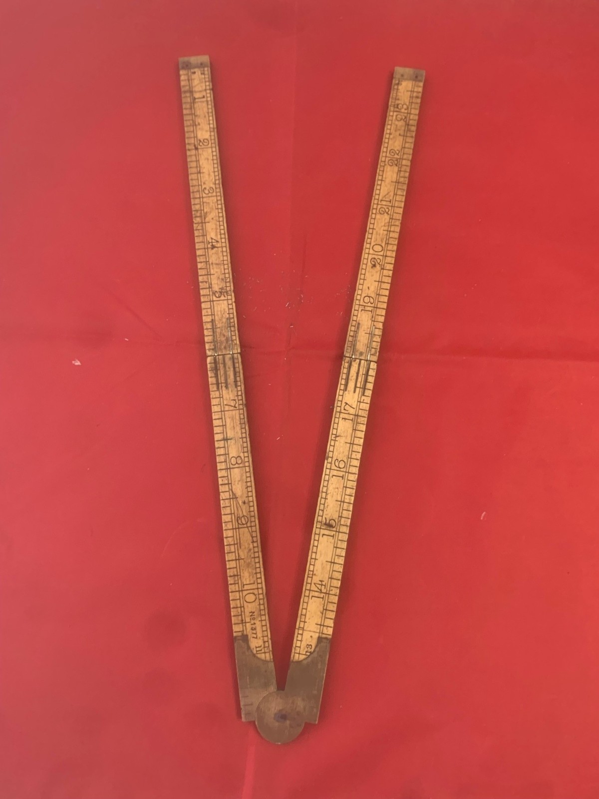 Vintage John Rabone & Sons Birmham  No1377 24 inch folding Boxwood ruler measure