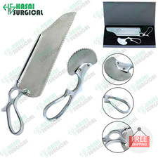 Bone Saw Angled 6" & Satterlee Bone Saw 13” 2 Pcs Set Orthopedic & Vet German Gr