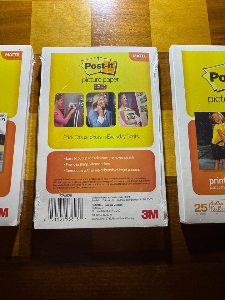 Post-it Picture Paper 4 x 6 Inches Matte Finish Stickers 75 Sheets Total - Image 2 of 3