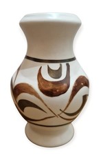 Denby Stoneware Bud Vase 10.5cm Brown Abstract Vintage Made in England