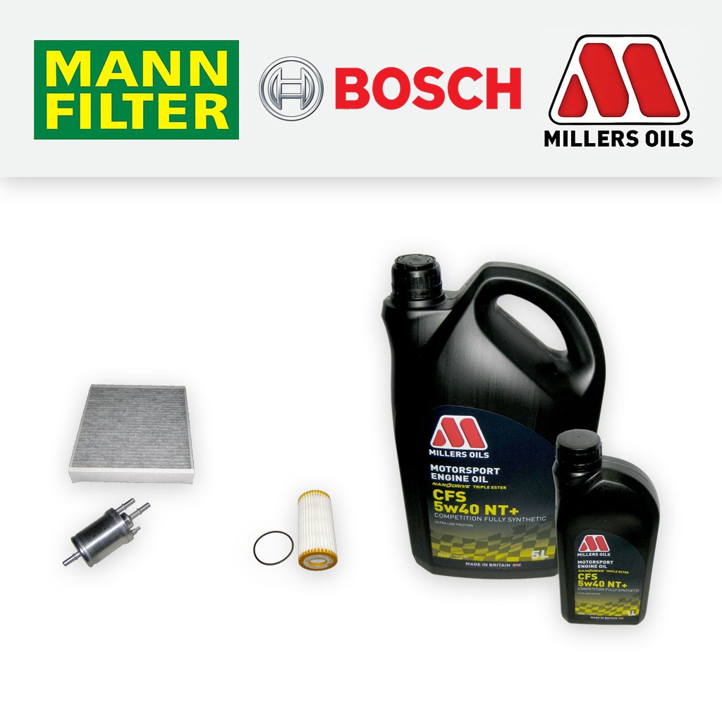 SERVICE KIT for AUDI A1 S1 QUATTRO OIL FUEL CABIN FILTERS +5w40 OIL (2014-2018)