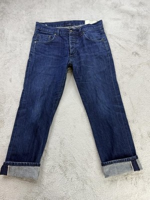 Rag & Bone Jeans Mens 33 Blue Standard Issue Fit 3 Tonal Selvedge Button Fly USA