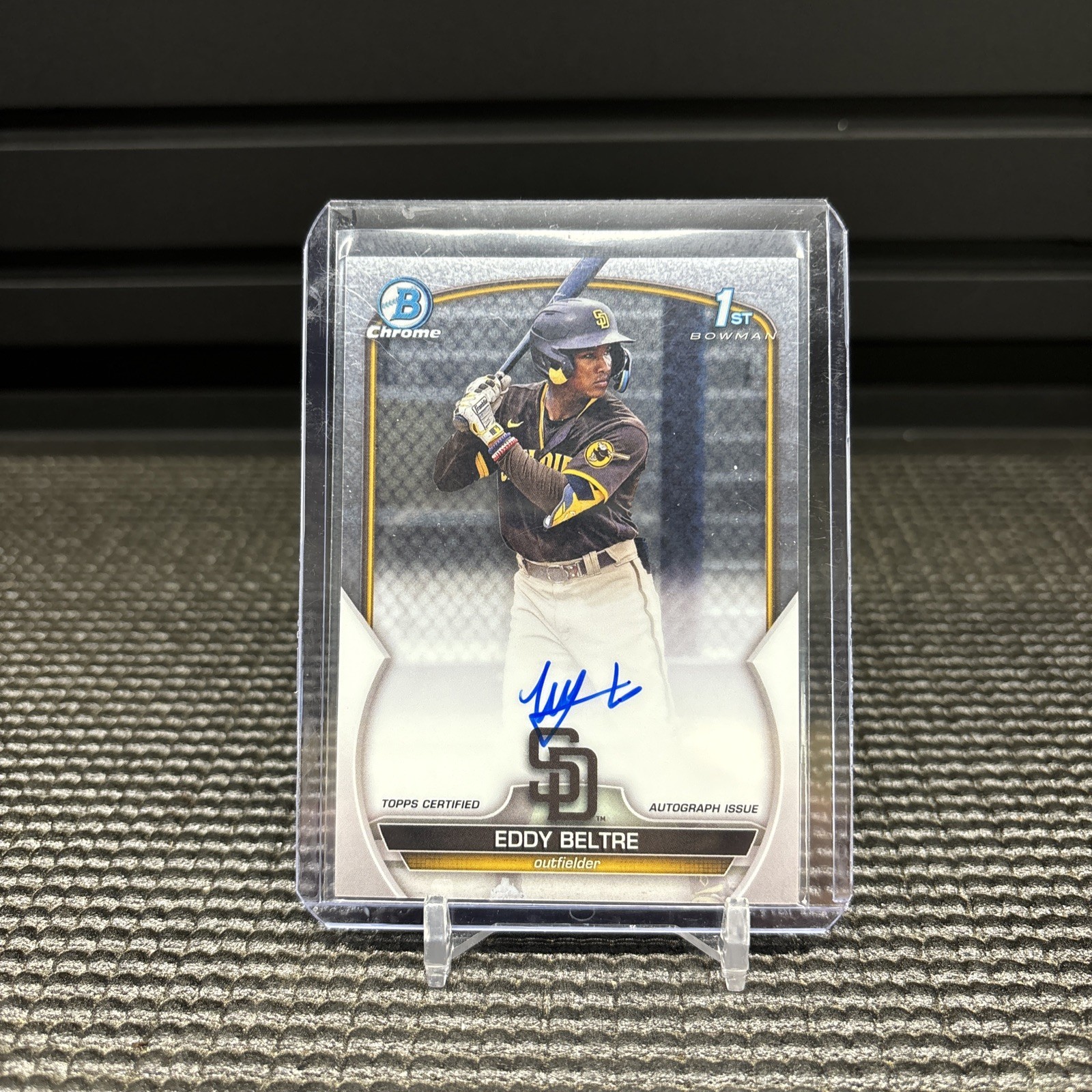 2023 Bowman Chrome 1st Eddy Beltre on card Auto Padres