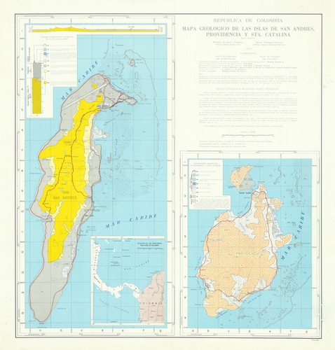 Colombia—Mapa Geológico—Islas San Andrés—Providencia—Sta. Catalina—Quintero 1960